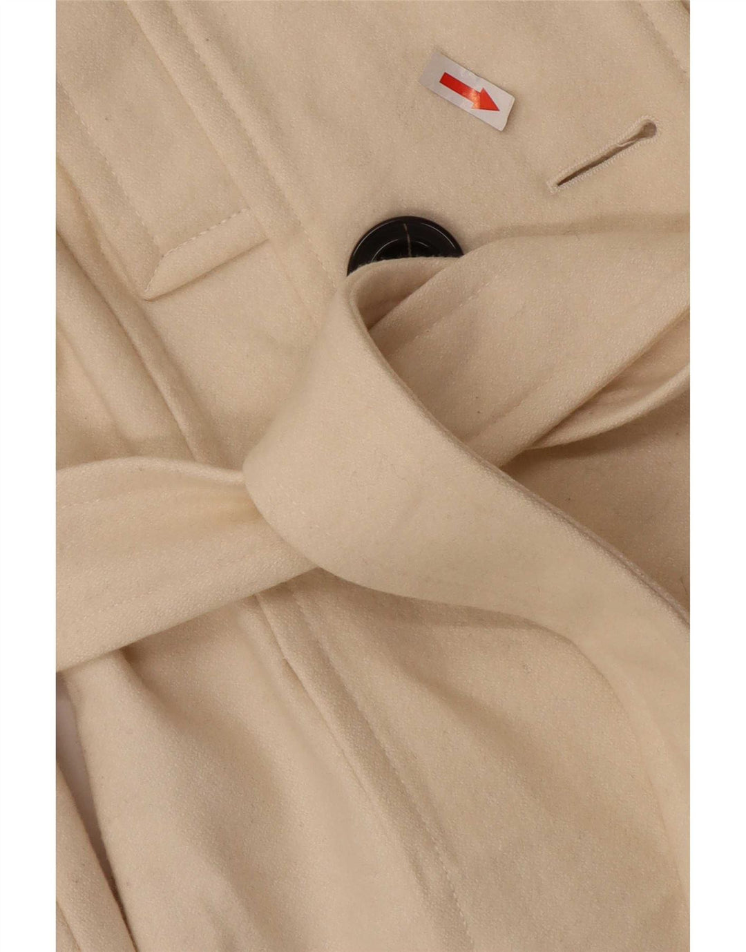 Płaszcz damski Zara Pea Coat UK 12 Średni złamanej białej wełny