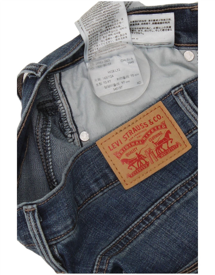 Damskie jeansy wyszczuplające Levi's W28 L28 Granatowa bawełna