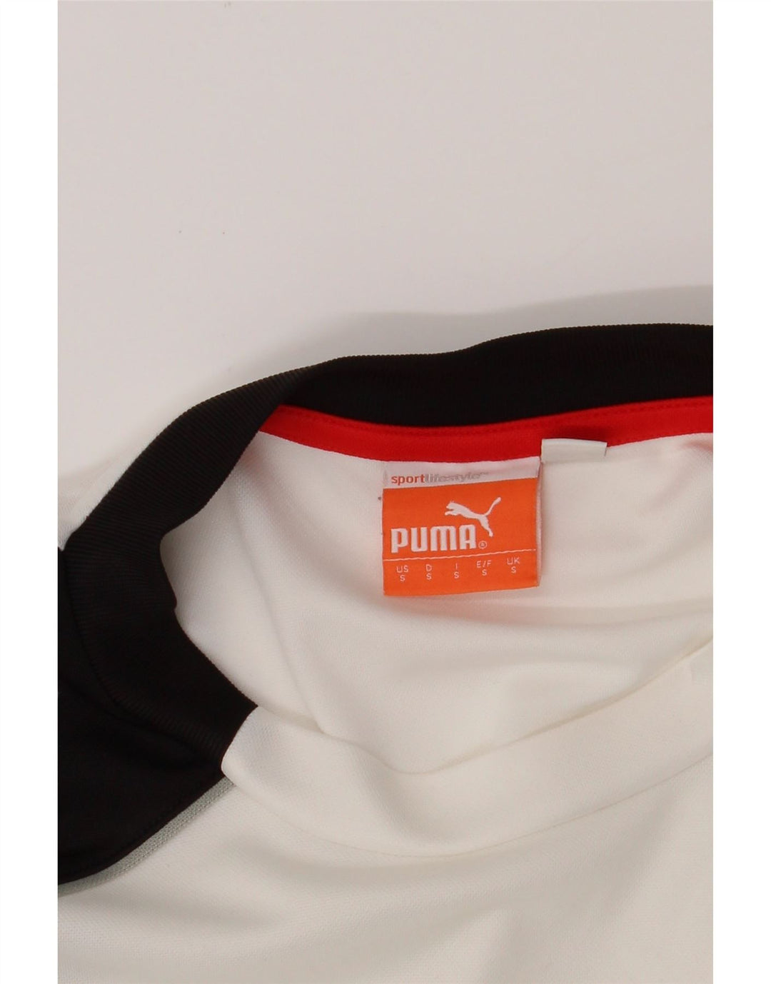Męski T-shirt Puma z grafiką, mały, biały, z blokami kolorów