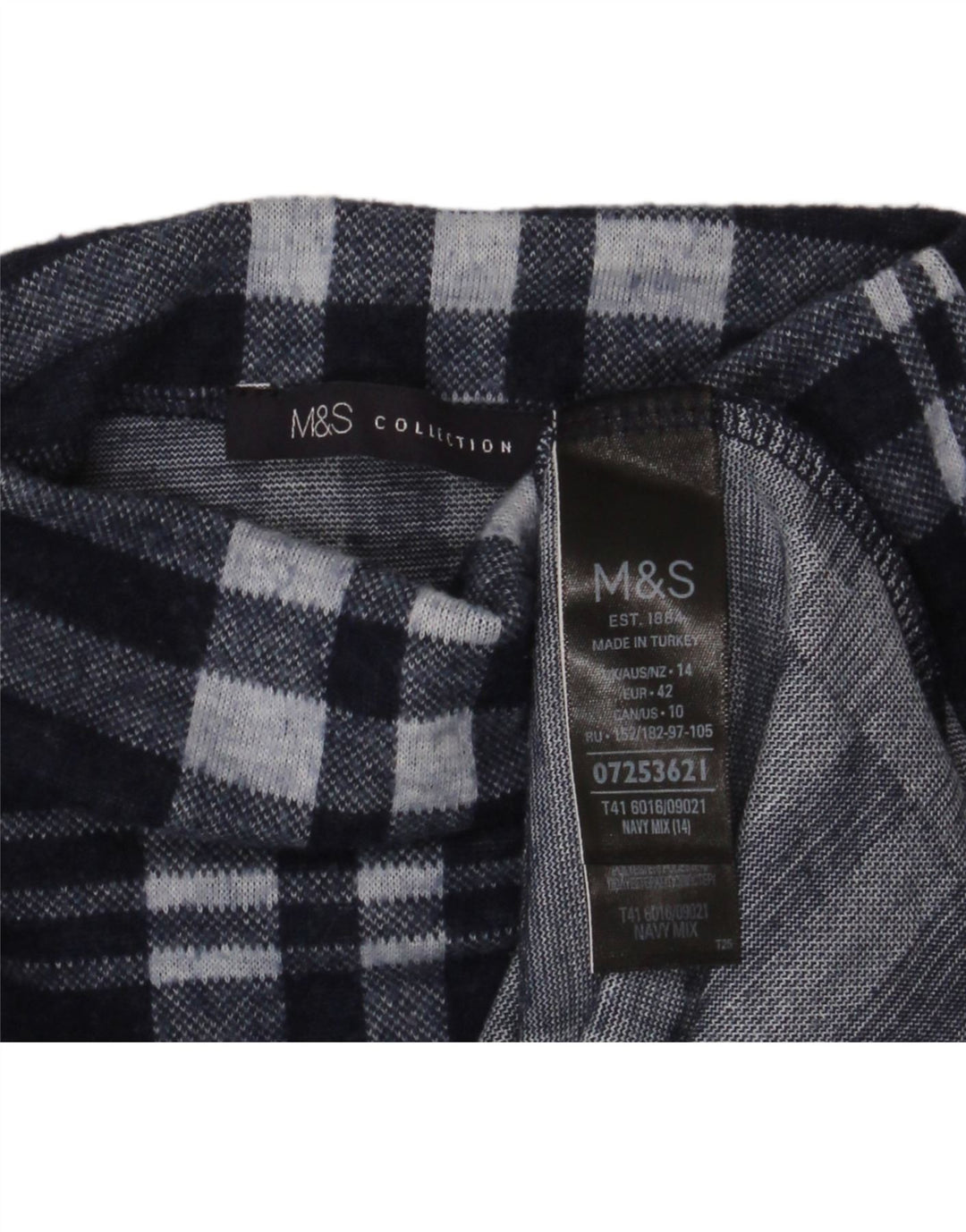 Marks & Spencer Damski sweter z golfem UK 14, duży, granatowy