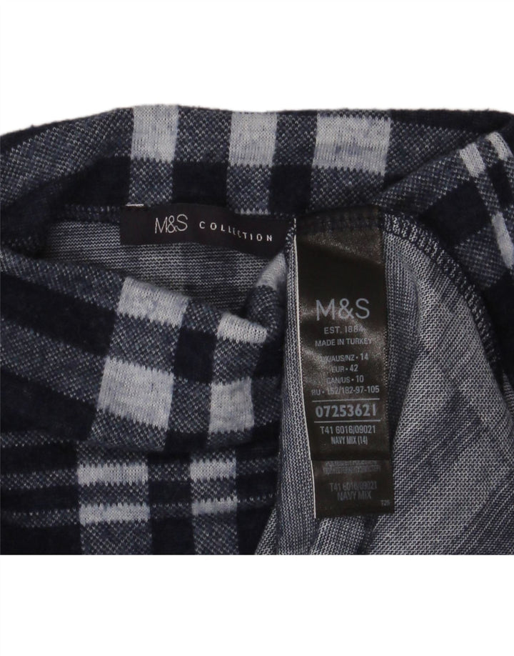 Marks & Spencer Damski sweter z golfem UK 14, duży, granatowy