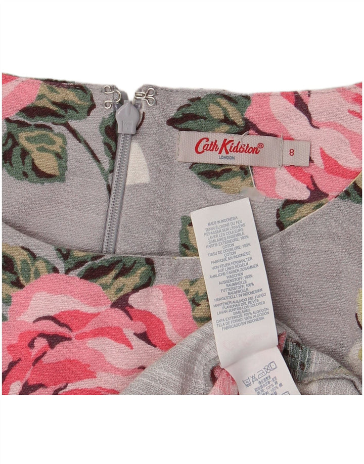 Sukienka damska CATH KIDSTON UK 8, mała, szara, z bawełny w kwiaty