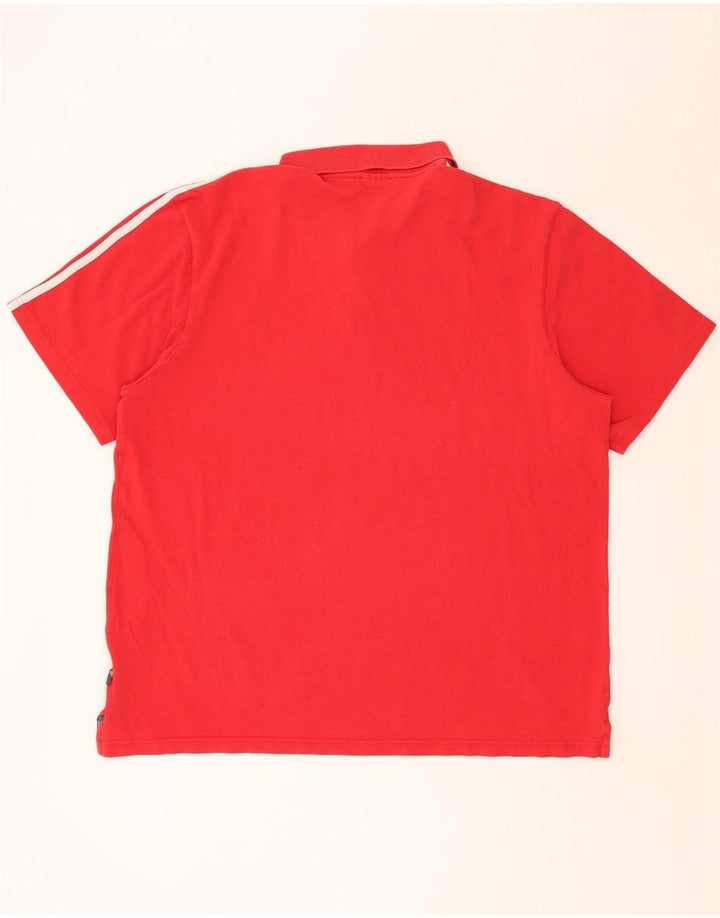 Męska koszulka polo ADIDAS 2XL, czerwona, bawełniana