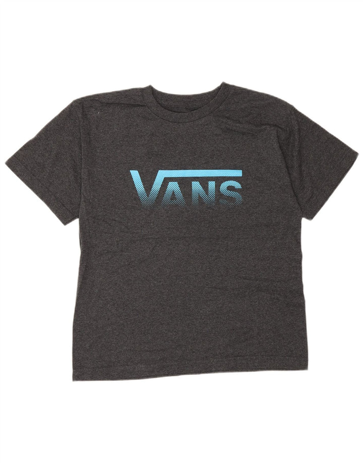 Chłopięcy T-shirt z grafiką VANS na 12-13 lat, duży, szary, bawełniany