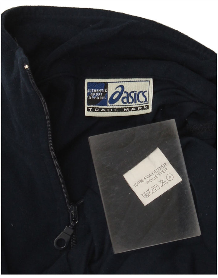 Męski dres z zamkiem błyskawicznym Asics, mały, granatowy poliester