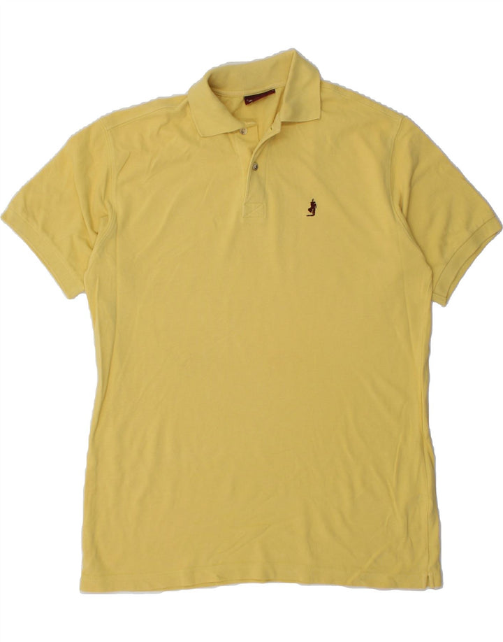 MARLBORO CLASSICS Mens Polo Shirt Medium Yellow Cotton Vintage Marlboro Classics and Second-Hand Marlboro Classics from Messina Hembry 