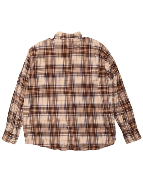 Koszula flanelowa męska Sea Barrier 2XL z bawełny w beżową kratkę