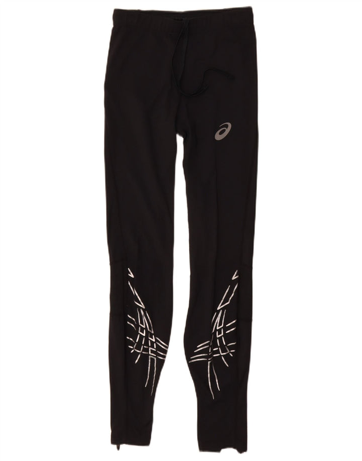 Legginsy damskie Asics UK 8 Small, czarny, geometryczny poliamid