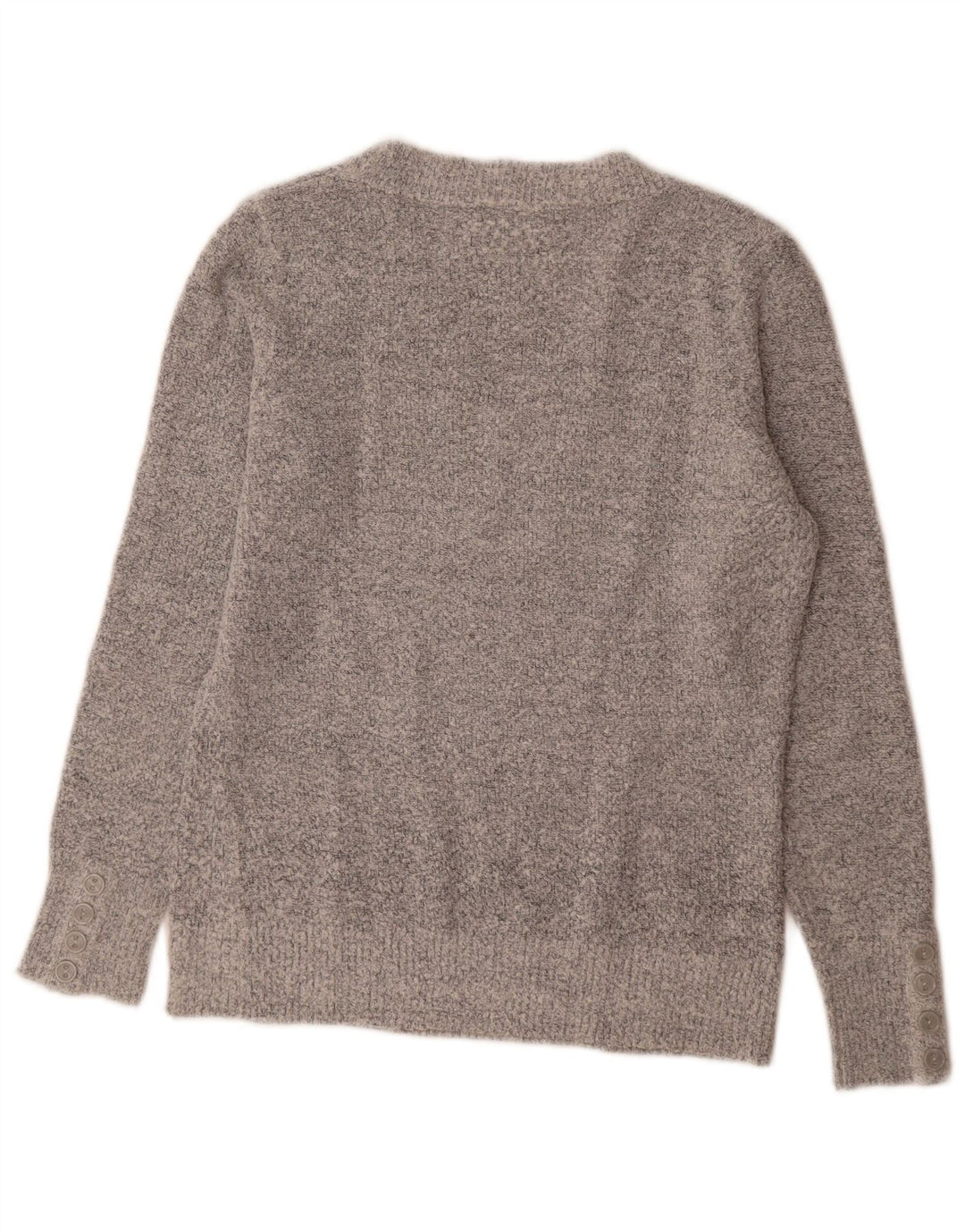 Sweter damski M&Co z dekoltem w kształcie litery V, UK 14, średni szary akryl