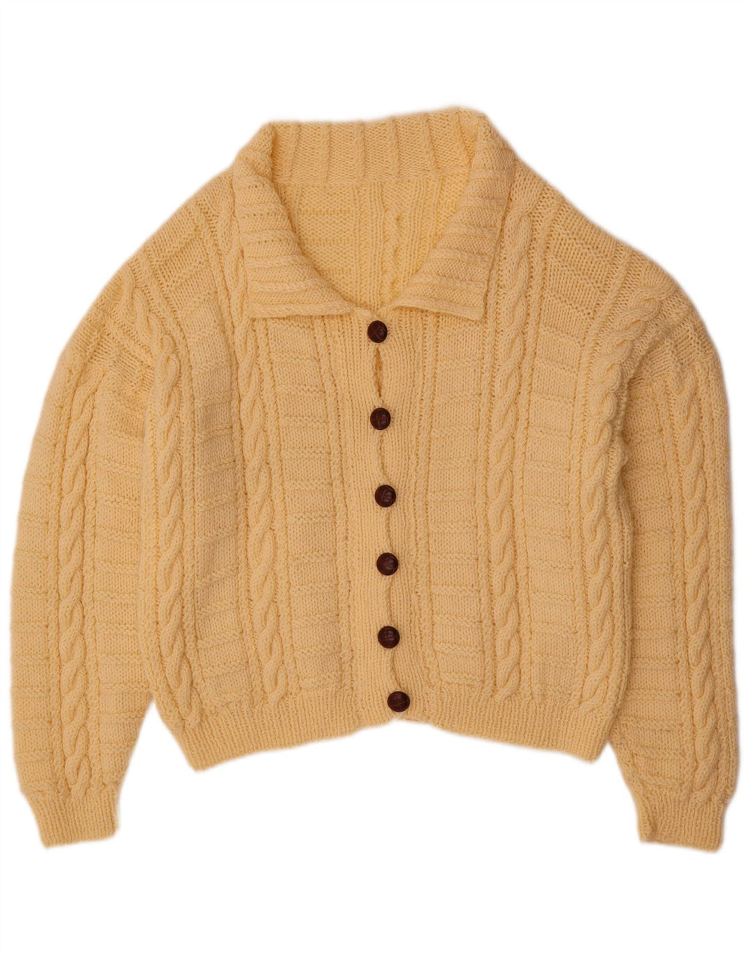 Sweter damski VINTAGE Crop Cardigan UK 18 XL, beżowy
