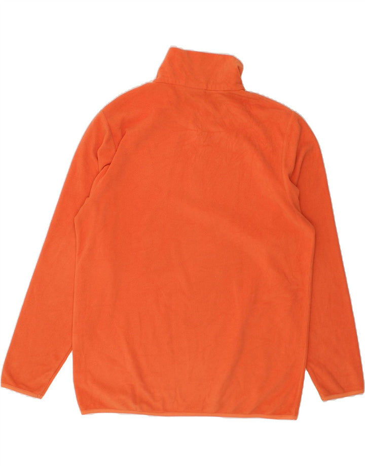 LOTTO Mens Zip Neck Fleece Jumper Large Orange Polyester | Vintage Lotto | Thrift | Second-Hand Lotto | Used Clothing | Messina Hembry 