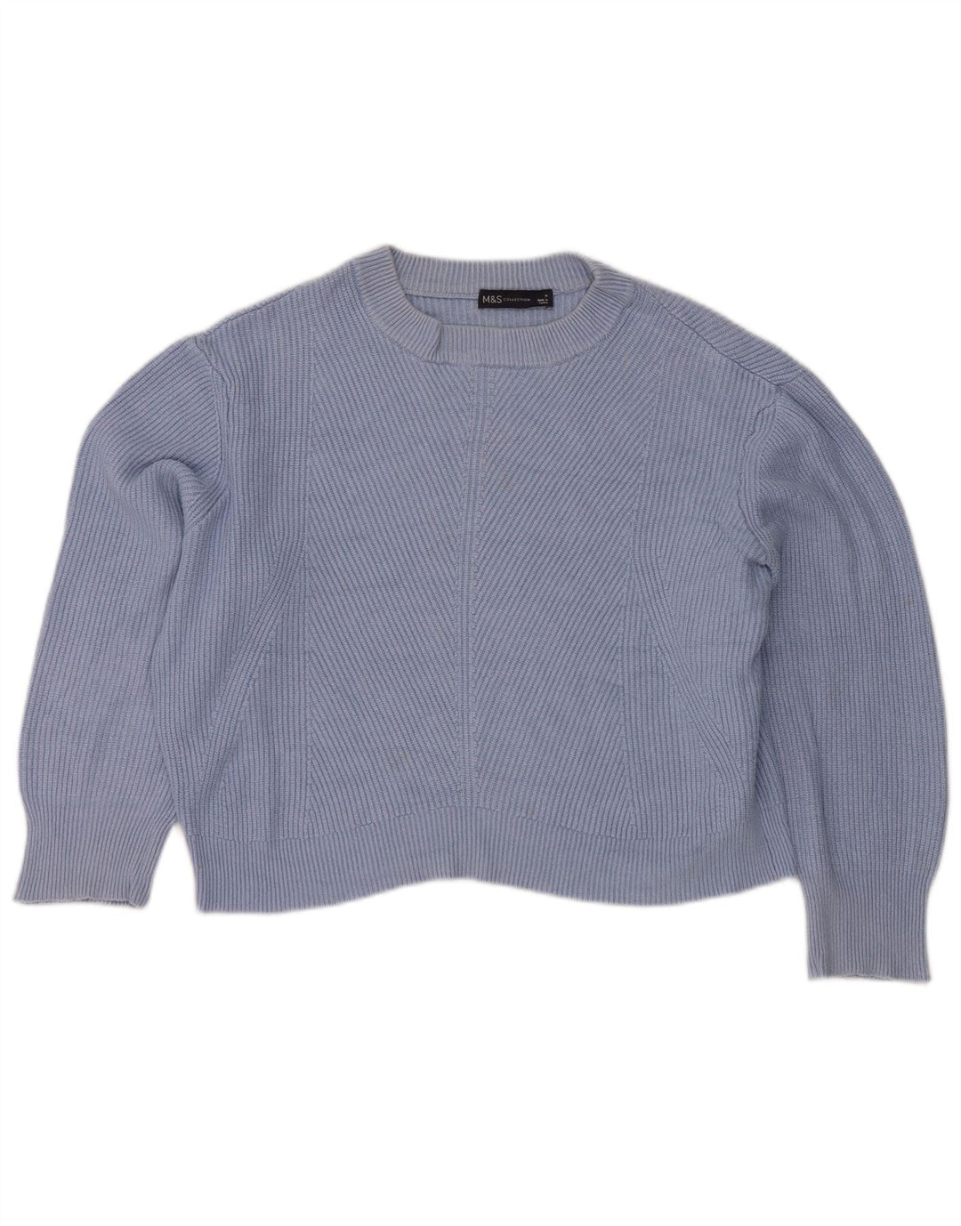 MARKS & SPENCER Damski sweter z okrągłym dekoltem, UK 14, średni niebieski