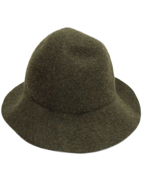 VINTAGE Womens Knit Bucket Hat One Size Khaki Classic