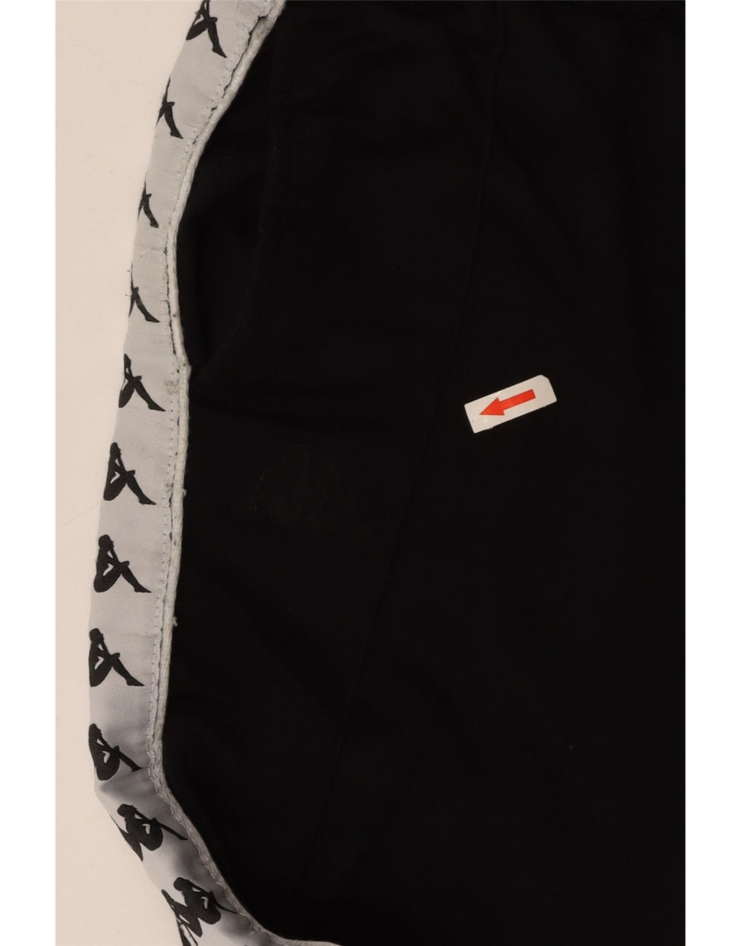 Damskie spodnie dresowe KAPPA z grafiką UK 8, małe, czarne, z blokami kolorów