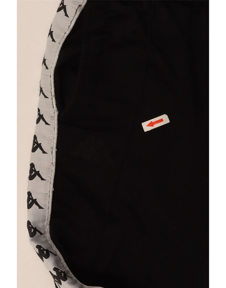 Damskie spodnie dresowe KAPPA z grafiką UK 8, małe, czarne, z blokami kolorów