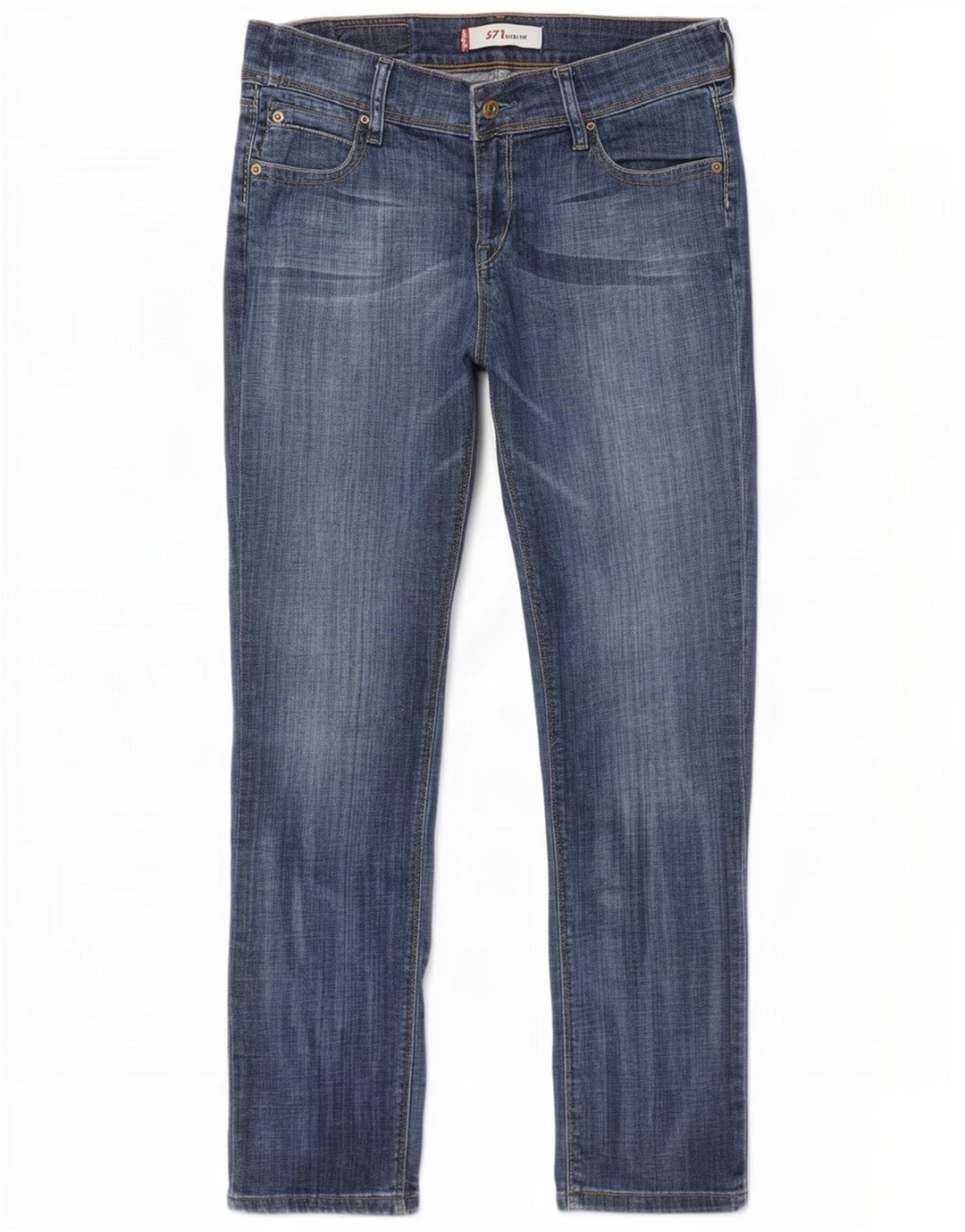 Damskie jeansy Levi's 571 Slim W31 L32 Niebieskie bawełniane