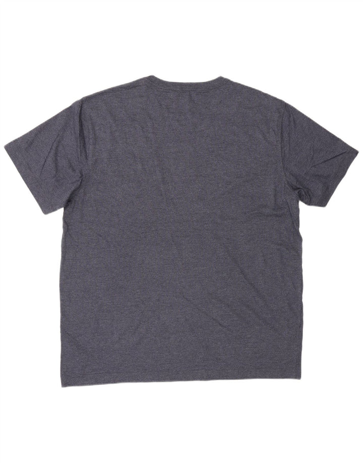 Męski T-shirt z grafiką EDDIE BAUER, duży, granatowy
