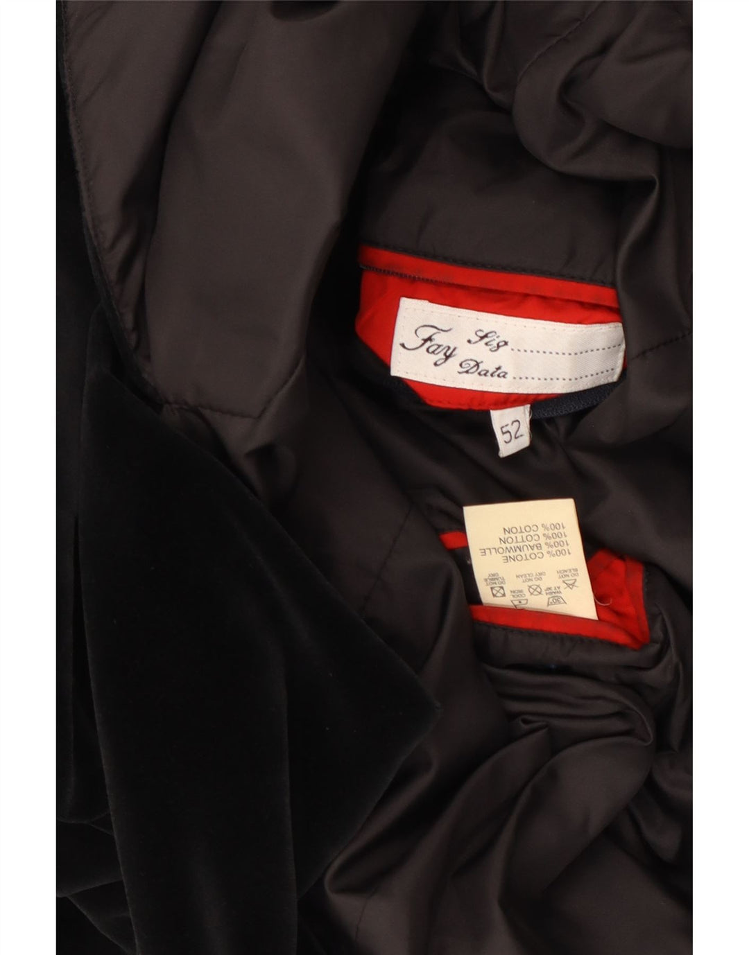 Męska marynarka FAY zapinana na 3 guziki IT 52 XL, czarna, bawełniana