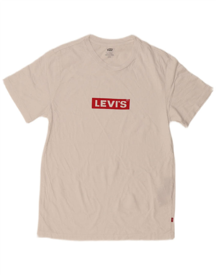 Męski T-shirt z grafiką Levi's, mały, biały, bawełniany