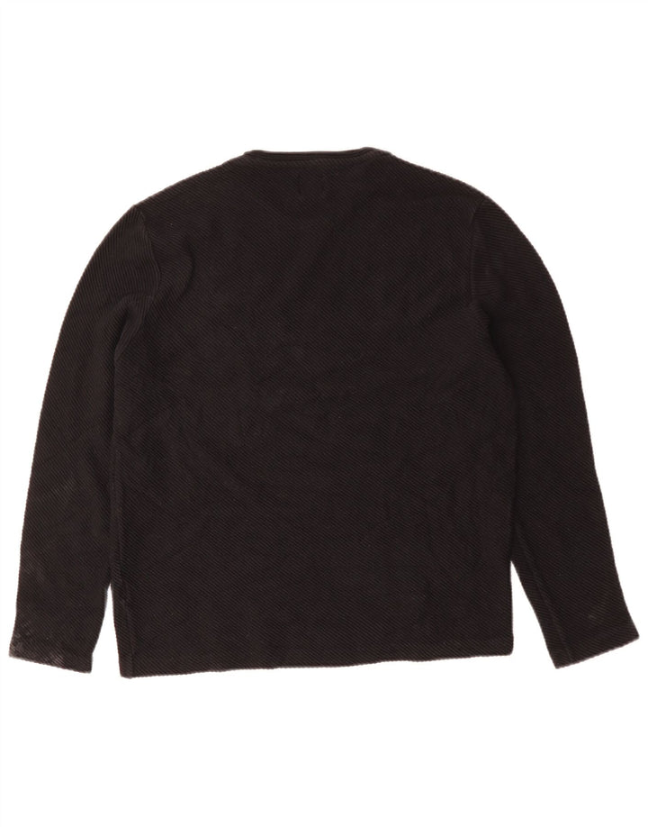 Damski top ZARA z długim rękawem UK 14, duży, czarny, bawełniany