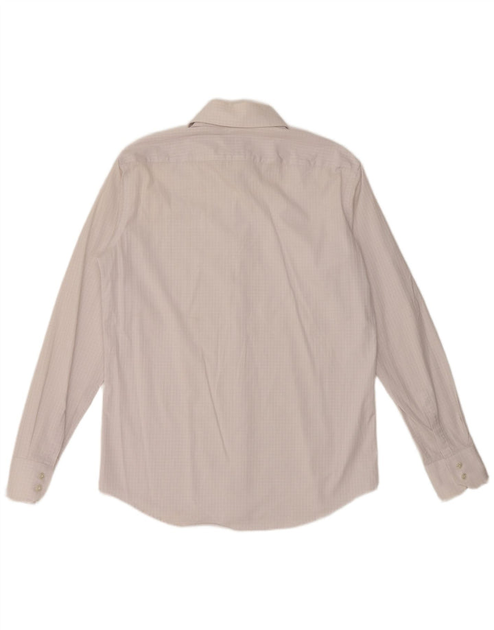 Męska koszula o regularnym kroju HUGO BOSS, rozmiar 40 15 3/4, średnia biała kratka