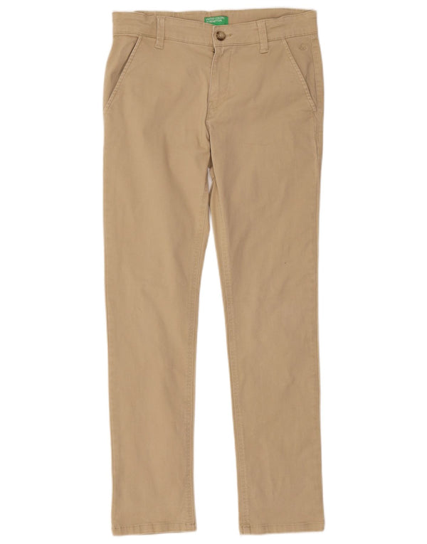 Spodnie Chino Benetton chłopięce 11-12 lat 2XL W30 L28 beżowa bawełna