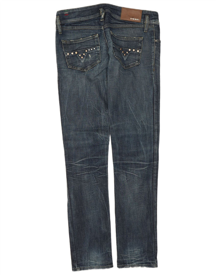 DIESEL Damskie jeansy slim W28 L32 Granatowe bawełniane