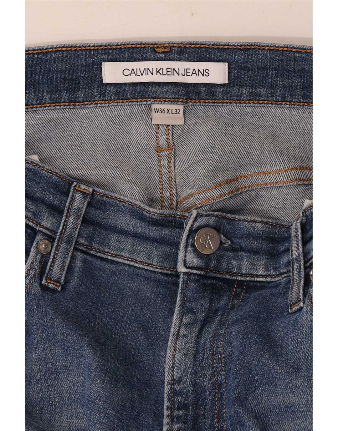Męskie dżinsy Calvin Klein W36 L32 Niebieskie