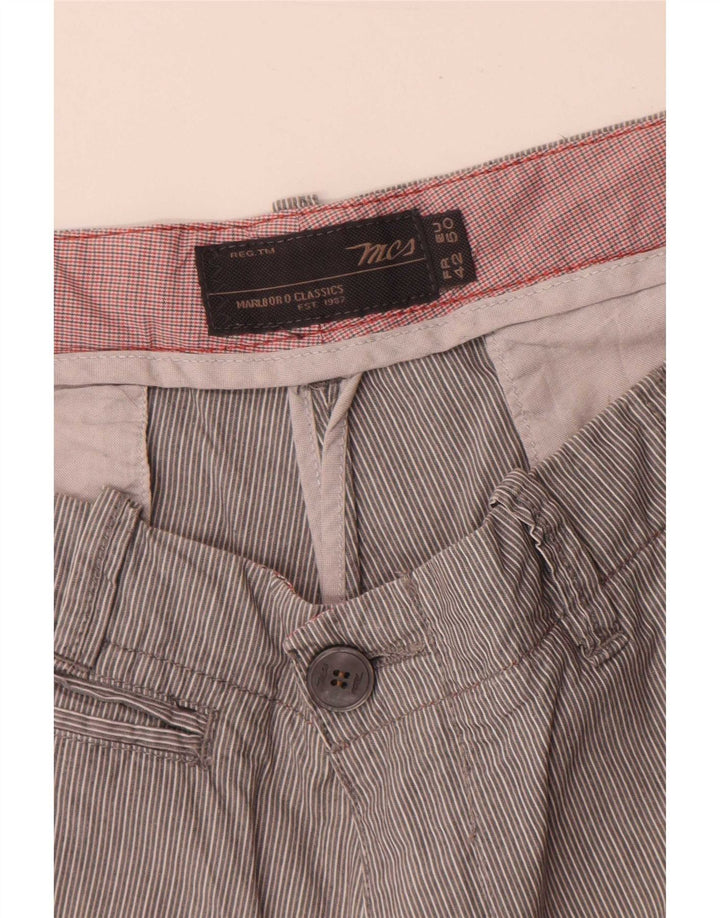 Męskie spodenki Chino Marlboro Classics EU 50 Large W34 Szare prążki