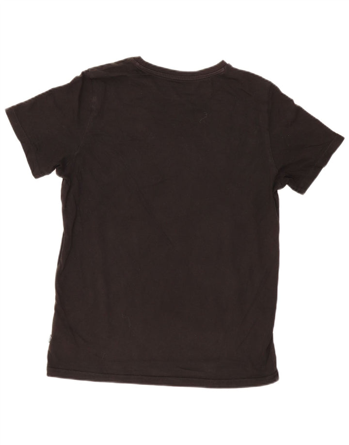 Męski T-shirt z grafiką Puma, mały, czarny, bawełniany