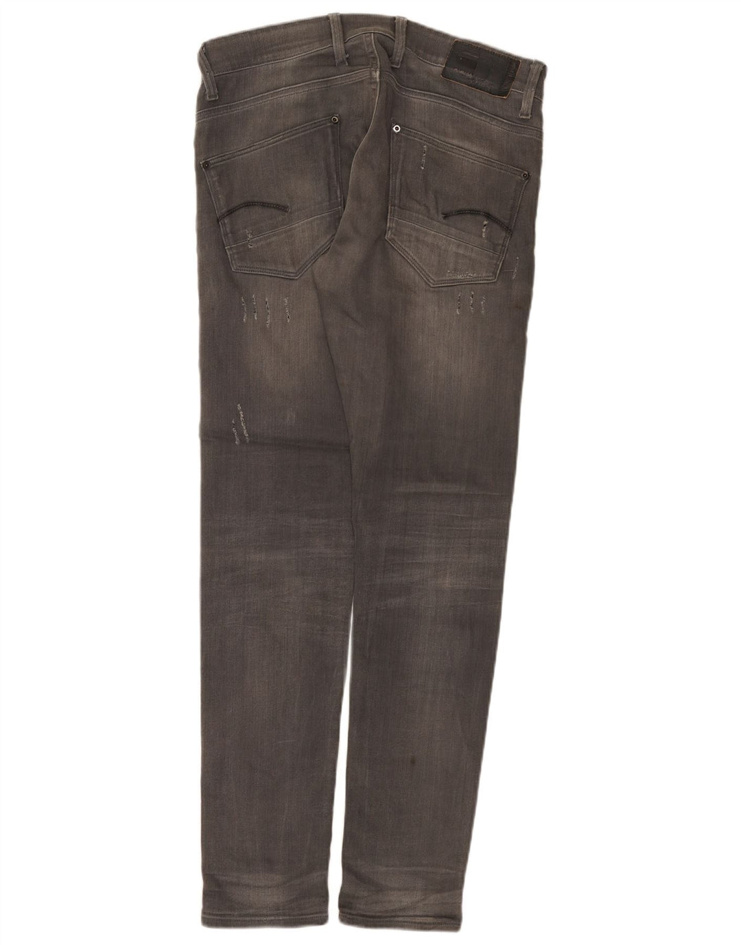 G-Star Męskie Revend Distressed Super Slim Jeans W32 L32 Szara bawełna