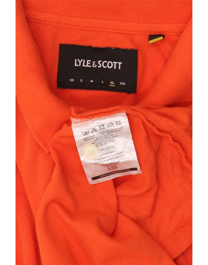 Męska koszulka polo Lyle & Scott XL, pomarańczowa, bawełniana