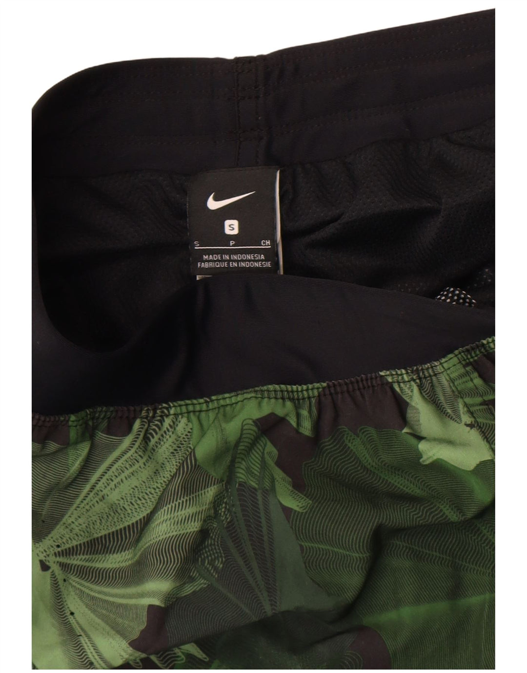 Męskie spodenki sportowe NIKE, małe, zielone, z poliestru w kwiaty