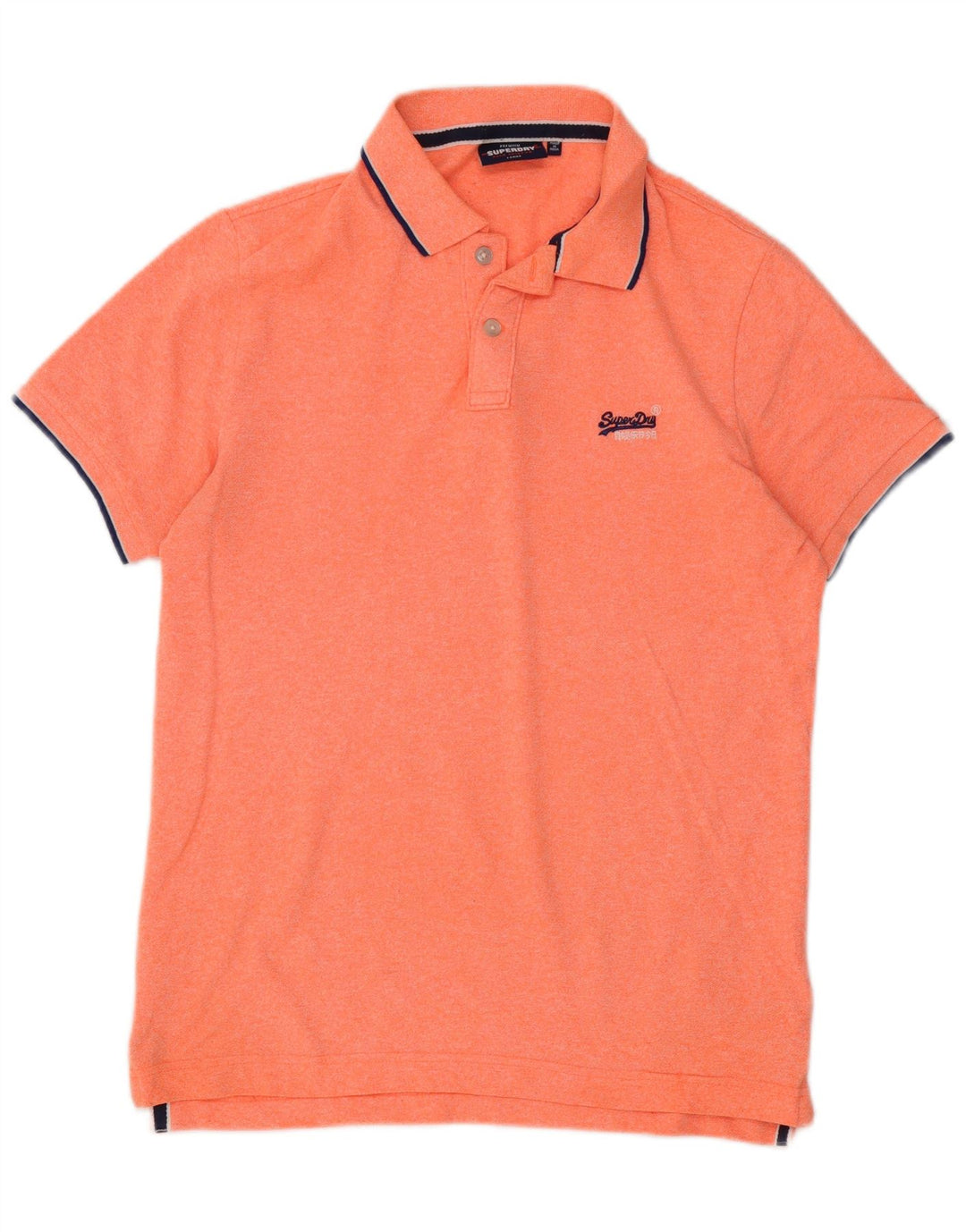 Męska koszulka polo Superdry, duża, pomarańczowa, bawełniana