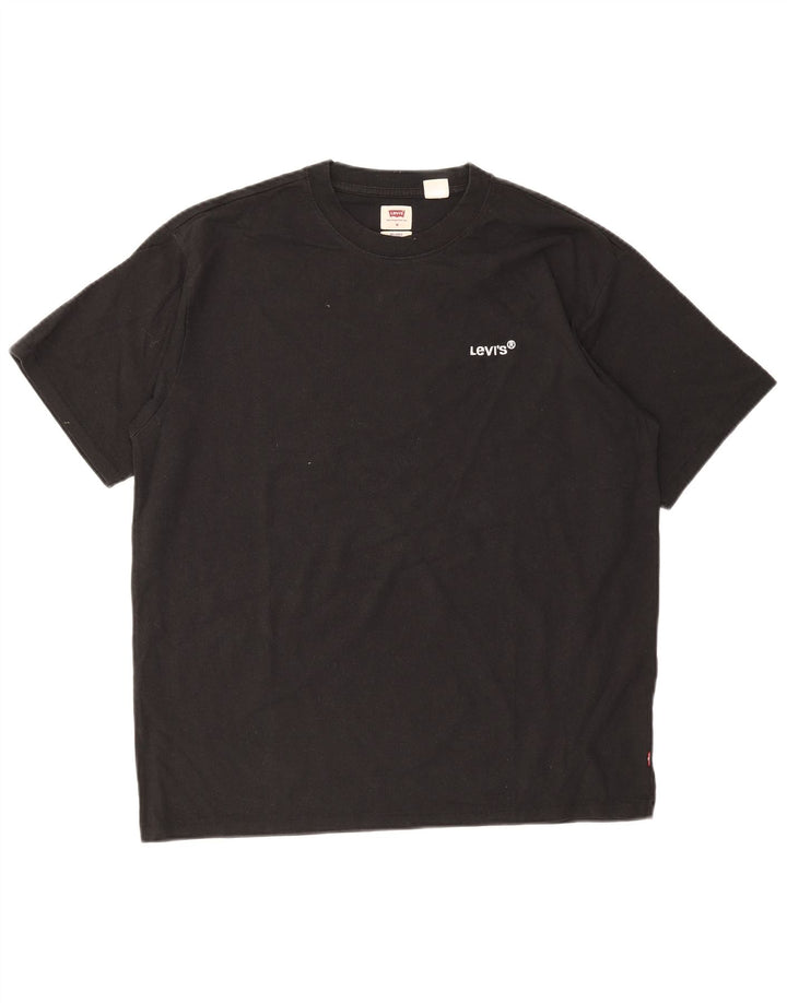 Męski T-shirt o swobodnym kroju LEVI'S, średni czarny