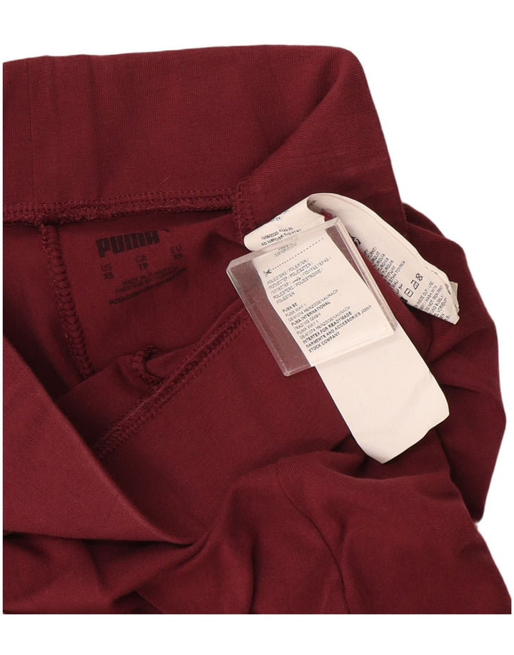 Legginsy damskie Puma UK 4 XS Burgundowy poliester