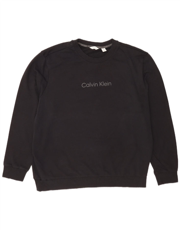 Męska bluza z grafiką Calvin Klein, 2XL, czarna, bawełniana