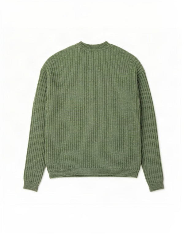 Marks & Spencer Damski sweter z okrągłym dekoltem, UK 10, mały, zielony, nakrapiany