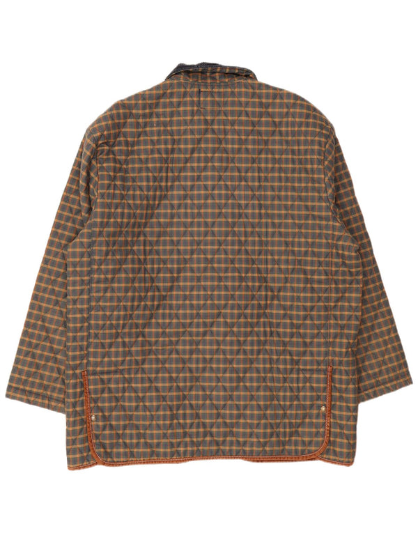 Męska pikowana kurtka Derby Saddlery UK 42 XL, wielokolorowy poliester w kratę