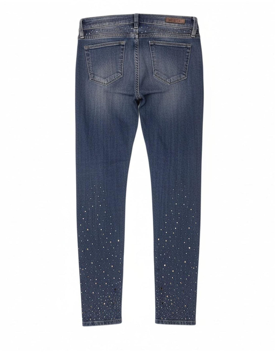 GUESS Womens Beverly Skinny Jeans W26 L30 Blue Spotted