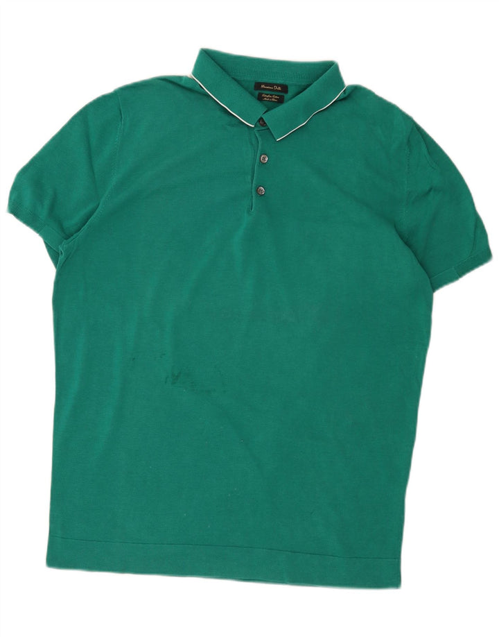 Męska koszulka polo Massimo Dutti, duża, zielona