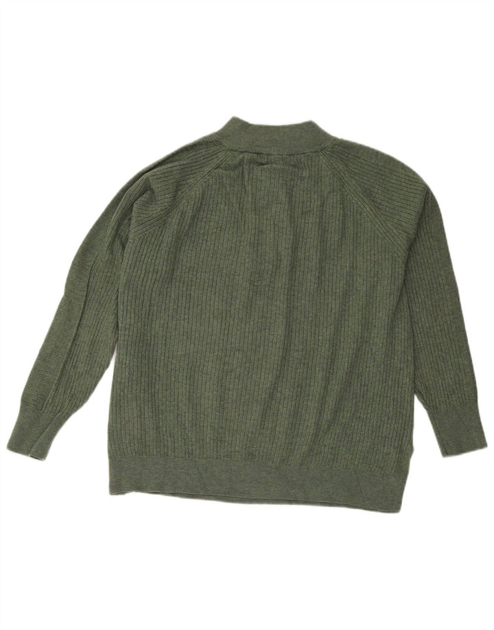 Damski sweter Marks & Spencer z zamkiem błyskawicznym, UK 16, duży, zielony