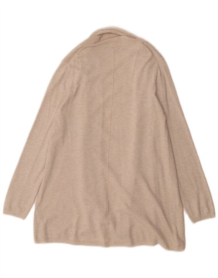 Sweter damski Zara z otwartym kardiganem UK 14 Średni beżowy wiskoza