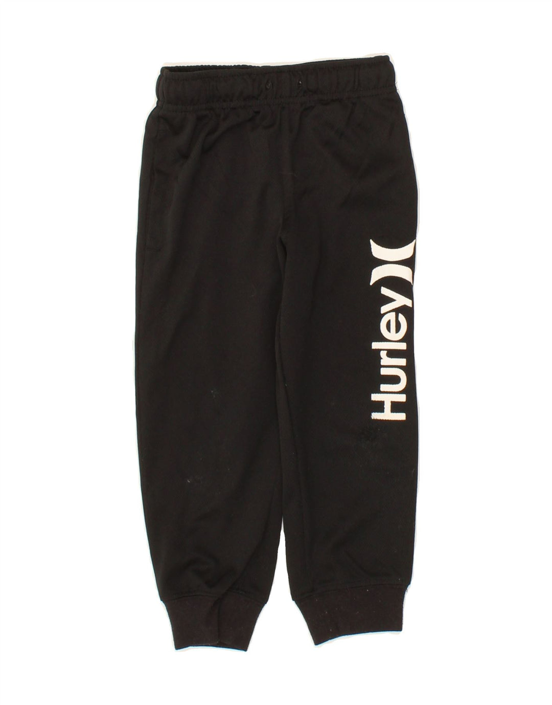 HURLEY Boys Graphic Tracksuit Trousers Joggers 4-5 Years  Black Polyester Vintage Hurley and Second-Hand Hurley from Messina Hembry 