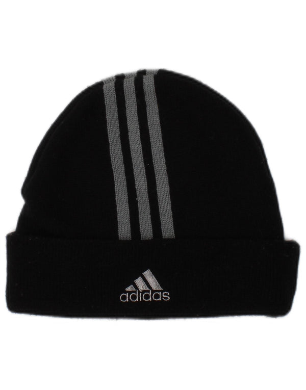 Czapka męska Adidas z dzianiny w jednym rozmiarze, z czarnego poliestru w paski