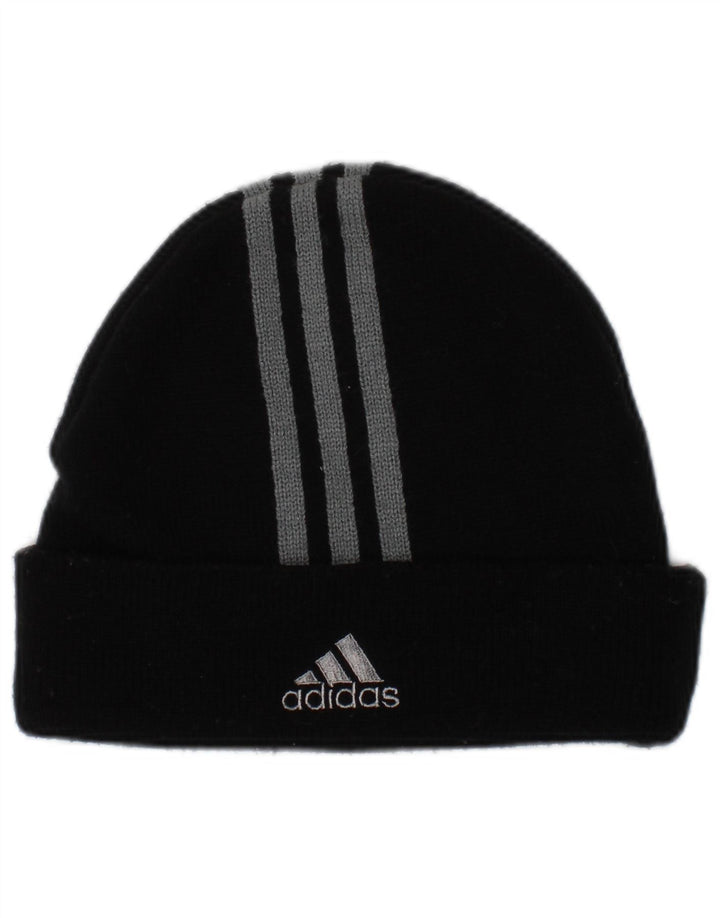 Czapka męska Adidas z dzianiny w jednym rozmiarze, z czarnego poliestru w paski