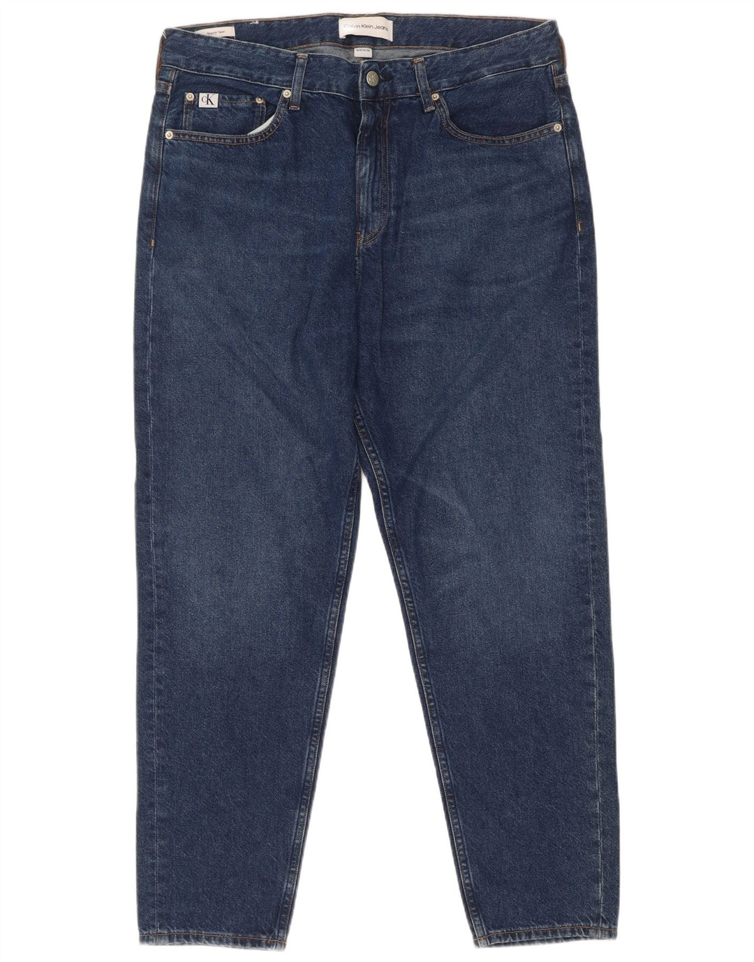 Męskie dżinsy Calvin Klein Regular Tapered W33 L30 Niebieskie bawełniane