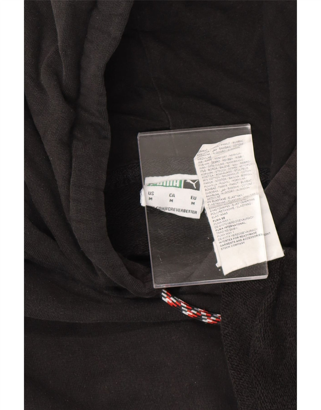 Męski sweter z kapturem PUMA, bawełna, średnia czarna, z blokami kolorów