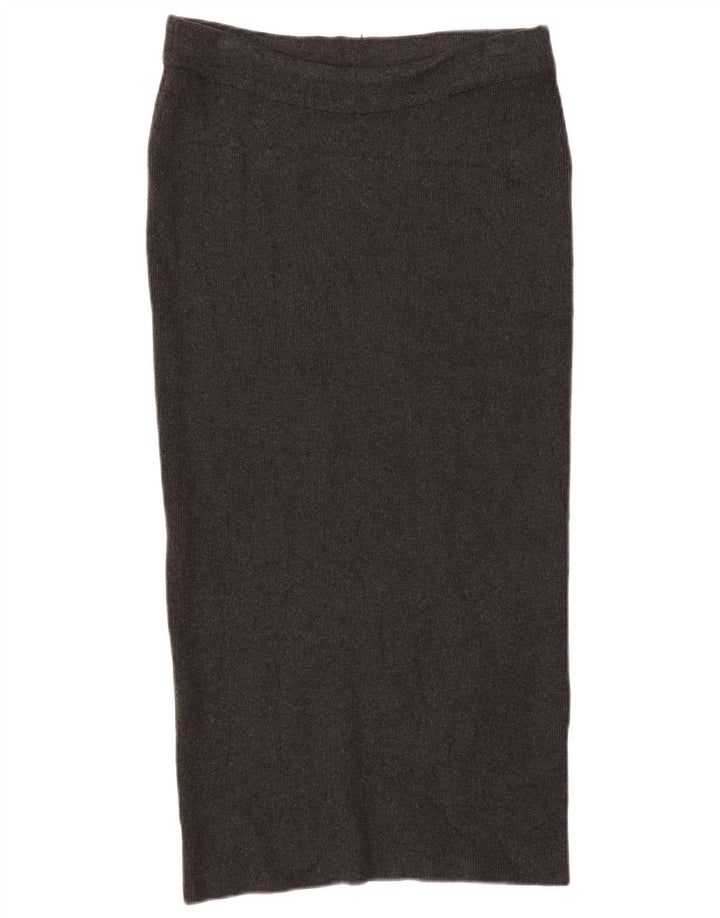 Damska dzianinowa prosta spódnica Zara Medium W28 Szara wiskoza
