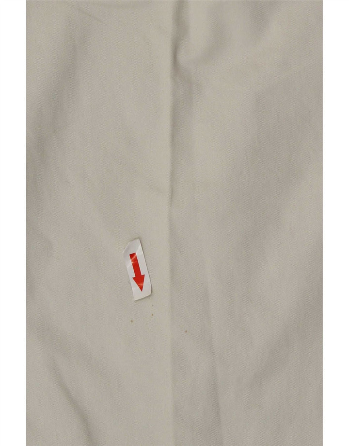 Męskie spodnie chino o regularnym kroju Marks & Spencer W34 L29 Biała bawełna